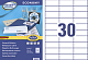 Самоклеящиеся универсальные этикетки "Avery Europe 100", 70x29,7мм, 30 делений, белые, 100 листов в упаковке