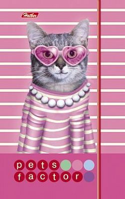 Записная книжка "Hatber", 80-40л, А6, клетка, твёрдая обложка, на гребне, клапан, серия "Маскарад"