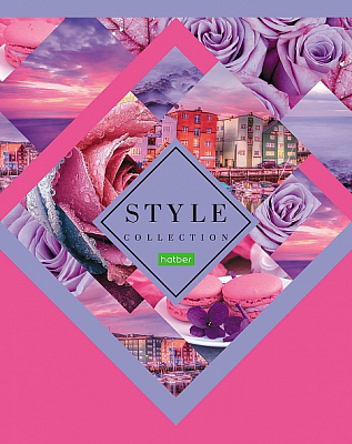 Тетрадь "Hatber Eco", 96л, А5, клетка, на скобе, серия "Style Collection"