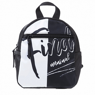 Рюкзак "Hatber", 22x19x12см, полиэстер, 1 отделение, 4 кармана, серия "Look - Black&White"