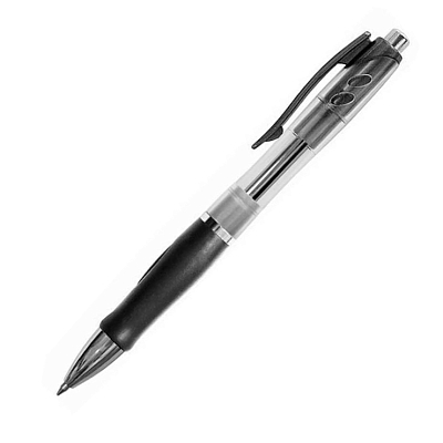 Шариковая ручка автоматическая "Berlingo Modern", 0,7мм, чёрная, прозрачный корпус