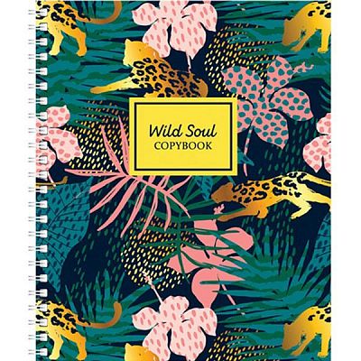 Тетрадь общая "BG", 80л, А5, клетка, на гребне, серия "Wild Soul"