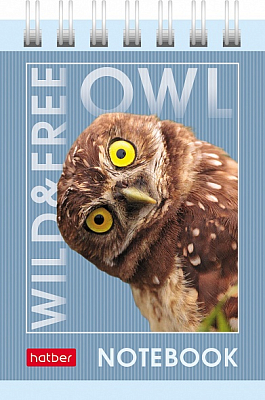 Блокнот "Hatber", 40л, А7, без линовки, тонированный блок, на гребне, серия "Дикие и свободные"