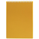 Блокнот "Hatber", 80л, А5, клетка, пластиковая обложка, на гребне, серия "Line Neon - Жёлтый"