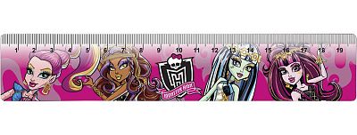 Линейка пластиковая Centrum, серия "Monster High", 20см в блистере с европодвесом