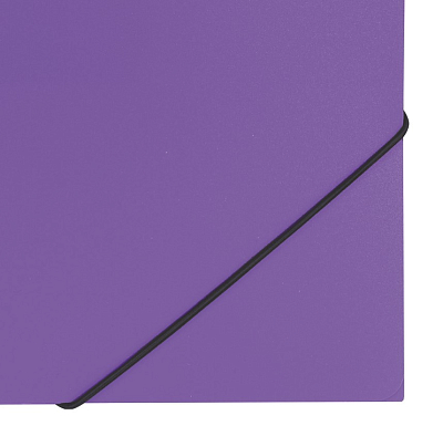 Папка пластиковая для документов "Brauberg", А4, 300л, 500мкм, на резинке, серия "Office - Фиолетовая"
