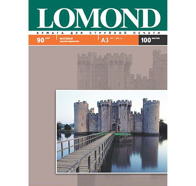 Фотобумага для струйной печати Lomond A3/170 г/м2/ 100 листов. Матовая двухсторонняя