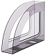 Лоток пластиковый вертикальный для документов А4 "Стамм Респект", 290x220x70мм, тонированный, серый