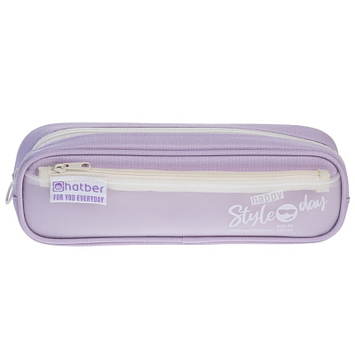 Пенал "Hatber", 230х70х50мм, мягкий, на молнии, серия "Style Day - Lavanda"