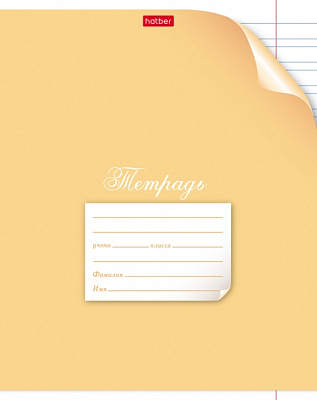 Тетрадь "Hatber", 12л, А5, 60гр/м2, узкая линия, на скобе, серия "С уголком", 1 дизайн