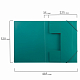 Папка пластиковая для документов "Brauberg", А4, 300л, 500мкм, на резинке, серия "Standard - Зелёная"