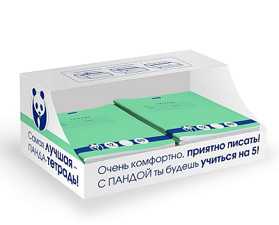 Тетрадь "Hatber Premium", 18л, А5, линия, 80гр/м2, на скобе, серия "Панда - Тетрадь"