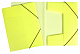 Папка пластиковая "Hatber HD", А4, 500мкм, с клапанами, на резинке, серия "Diamond Neon - Жёлтая"