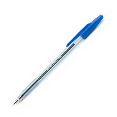 Ручка шариковая "Hatber T-34", 0,7мм, синяя, прозрачный корпус