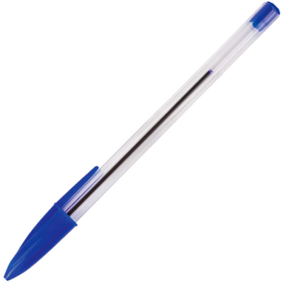 Ручка шариковая "Staff", 1мм, синяя, прозрачный корпус