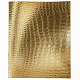 Тетрадь "Hatber", 48л, А5, клетка, обложка бумвинил, тиснение "Croco", на скобе, серия "Metallic - Золото"