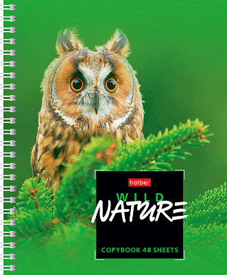 Тетрадь "Hatber", 48л, А5, клетка, на гребне, серия "Wild Nature"
