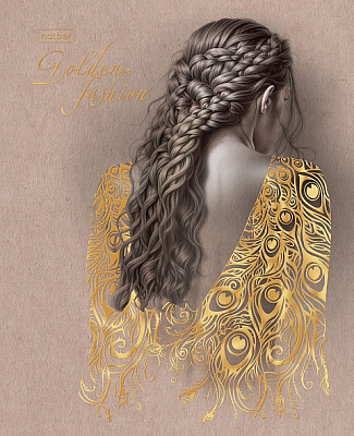 Тетрадь "Hatber", 96л, А5, клетка, 3D фольга, ламинация, на скобе, серия "Golden Lady"