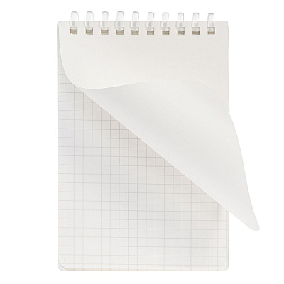 Блокнот "Hatber Premium", 80л, А6, клетка, тонированный блок, тиснение фольгой, пластиковая обложка с печатью, на мягкой спирали, серия "Naturals - Bl