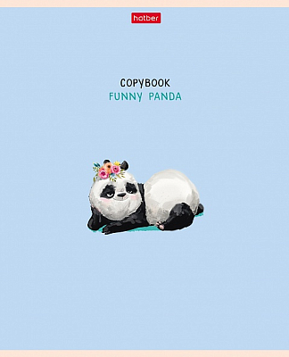 Тетрадь "Hatber", 40л, А5, клетка, на скобе, серия "Funny Panda"
