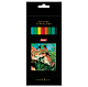 Карандаши "Hatber", 12 цветов, серия "Дикий мир", в картонной упаковке