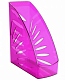 Лоток пластиковый вертикальный для документов А4 "Стамм Тропик", 245x110x263мм, тонированный, фиолетовый
