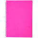 Тетрадь "Hatber", 80л, А4, клетка, пластиковая обложка, на гребне, серия "Diamond Neon Розовая"