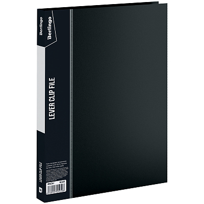 Папка пластиковая для документов "Berlingo Standard", А4, 700мкм, 17мм, металлический зажим, чёрная