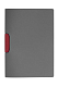 Папка пластиковая "Durable", 30л, А4, боковой красный клип, серия "Duraswing Color", серая