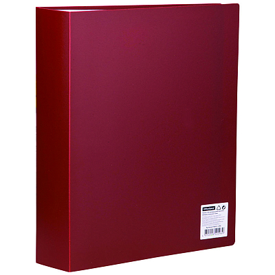 Папка пластиковая для документов "OfficeSpace", А4, 600мкм, 80 вкладышей, 30мм, красная