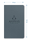 Бизнес-блокнот "Hatber", 128л, А5, линия, цветной срез, мягкий переплёт, eco-кожа, серия "Graffite: Assassin's Creed - Серый"