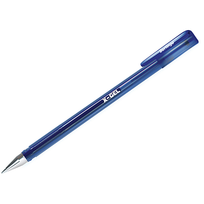 Ручка гелевая "Berlingo X-Gel", 0,5мм, синяя, синий тонированный корпус