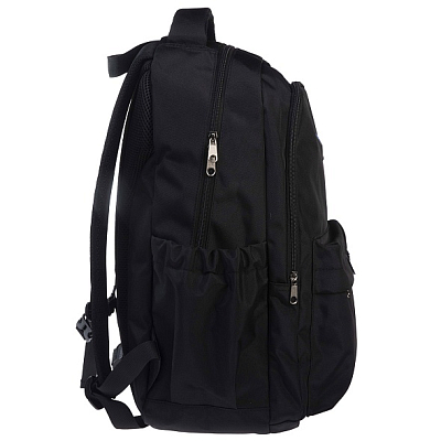 Рюкзак "Hatber", 46х31,5х15см, полиэстер, 2 отделения, 3 кармана, нагрудная стяжка, светоотражающие элементы, серия "Daily - Black"