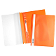 Папка-скоросшиватель пластиковая "Hatber", А4, 120/160мкм, прозрачный верх, оранжевая