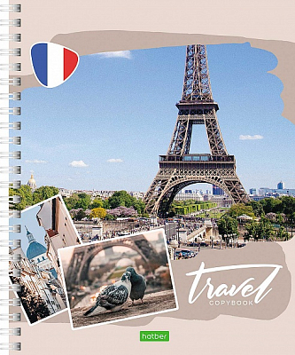 Тетрадь "Hatber Eco", 48л, А5, клетка, на гребне, серия "Travel"