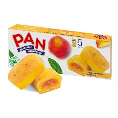 Бисквит "Смак Pan", 150гр, серия "С персиковым джемом"