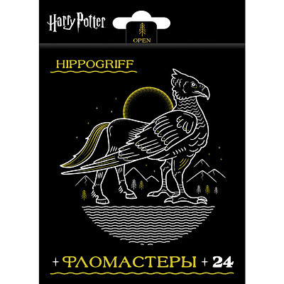 Фломастеры "Hatber VK", 24 цвета, серия "Гарри Поттер №1", в картонной упаковке
