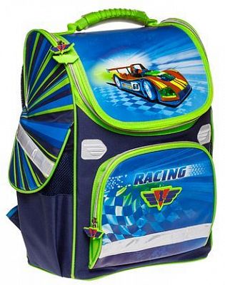 Рюкзак "Hatber", 38x29x16см, полиэстер, 1 отделение, 3 кармана, серия "Balance Racing Car"