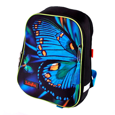 Рюкзак "Hatber", 37x29x17см, EVA-материал, 2 отделения, 1 карман, серия "Ergonomic Light - Butterfly"