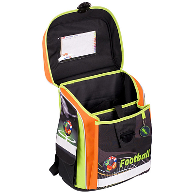 Рюкзак "Hatber", 36x30x16см, полиэстер, 2 отделения, 2 кармана, серия "Premium - Football"