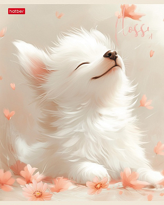 Тетрадь "Hatber", 48л, А5, клетка, ламинация "Soft-Tocuh", на скобе, серия "Flossy"