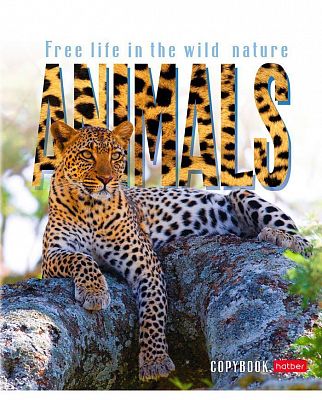 Тетрадь "Hatber", 48л, А5, клетка, на скобе, серия "Animals"