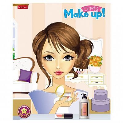 Тетрадь "Hatber", 48л, А5, клетка, на скобе, серия "Make-Up 4D"