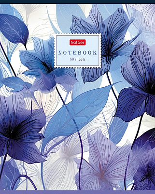 Тетрадь "Hatber", 80л, А5, клетка, на скобе, серия "Floral Dreams"