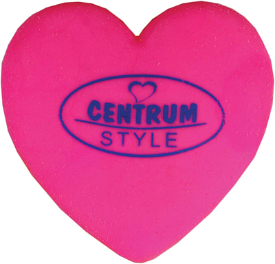 Ластик из синтетического каучука "Centrum Style", 90x60x8мм, сердечко, розовый, в пакете