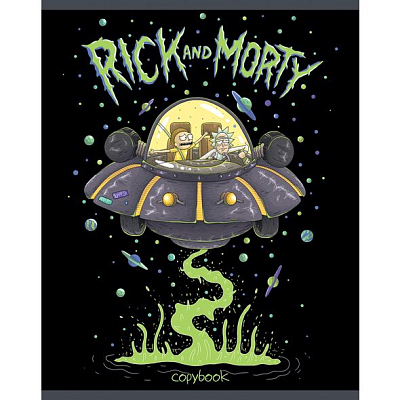 Тетрадь "Hatber", 96л, А5, клетка, на скобе, серия "Rick and Morty"