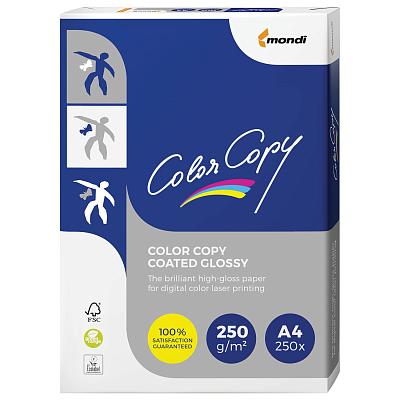 Бумага глянцевая для печати "Color Copy", A4, 250гр/м2, 250л, класс A++