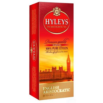 Чай чёрный "Hyleys", серия "Английский Аристократический", 25 пакетиков по 1,5гр