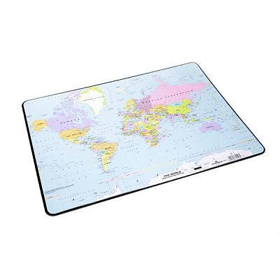 Настольное пластиковое покрытие "Durable", 53x40см, прямоугольное, серия "Карта мира"