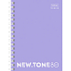 Записная книжка "Hatber Premium", 80л, А6, клетка, ламинация, на гребне, серия "NewTone Pastel - Лаванда"